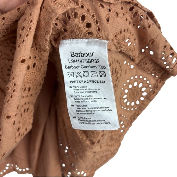 BARBOUR CHERBURY MAPLE EYELET LACE 100% COTTON BLOUSE TOP - Picture 16 of 16